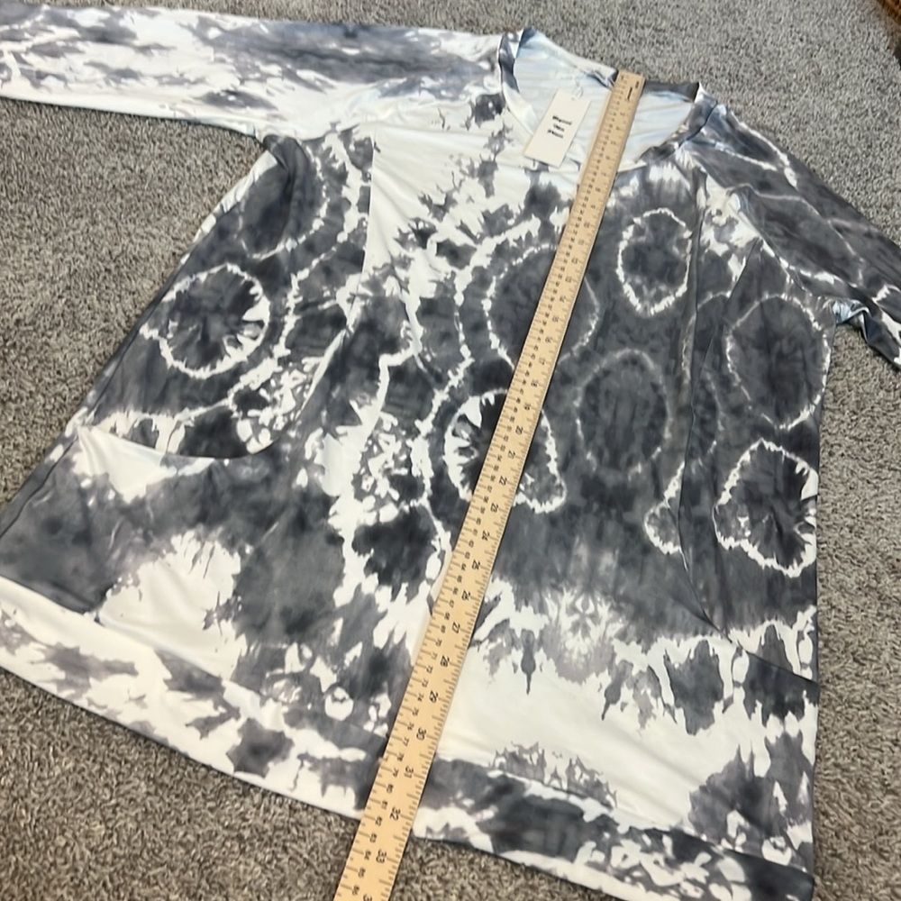 Beyond This Plane Women’s Tie Dye Long Sleeve Tunic Blouse Top Dress NEW Large L - Picture 12 of 16